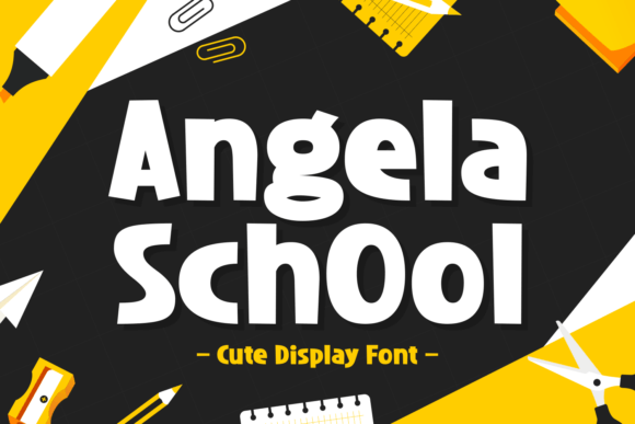 Angela School: A Playful Display Font for Warm Brand Identities