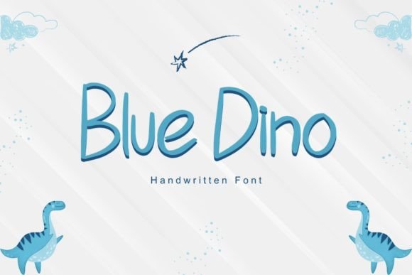 Dino Blue: A Handwritten Font for Expressive Editorial Design