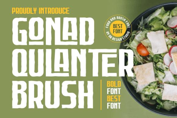 Gonad Qulanter Brush: A Bold Display Font for High-Impact Campaign Visuals