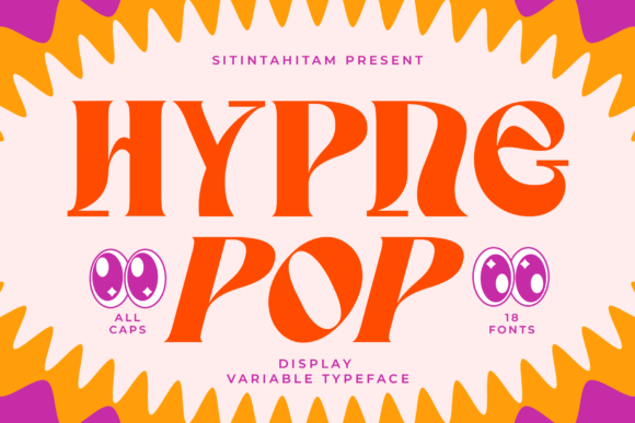 Hypne Pop: A Bold Display Font for Dynamic Design Projects