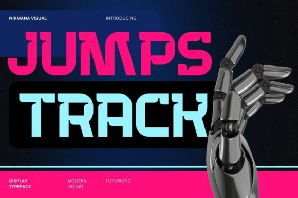 Jumps Track: A Futuristic Display Font for Modern Marketing Visuals