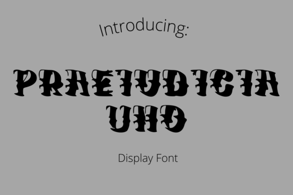 Praeiudicia Uno: A Bold Display Font for Impactful Web Design