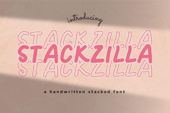 Stackzilla: A Bold Display Font for Crafters and Product Designers