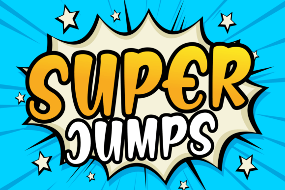Super Jumps: A Playful Display Font for Editorial Design and Digital Publishing