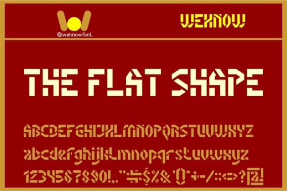 The Flat Shape: A Techno-Sci-Fi Display Font for Modern Web Design